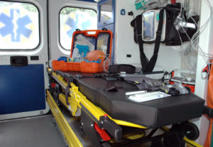 inside an ambulance